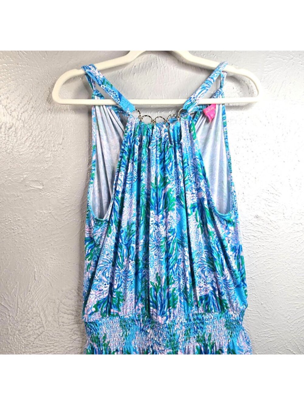 Lilly Pulitzer Skort Dress Blue Pink Sleeveless Tropical Floral Summer Vacation - Picture 5 of 11